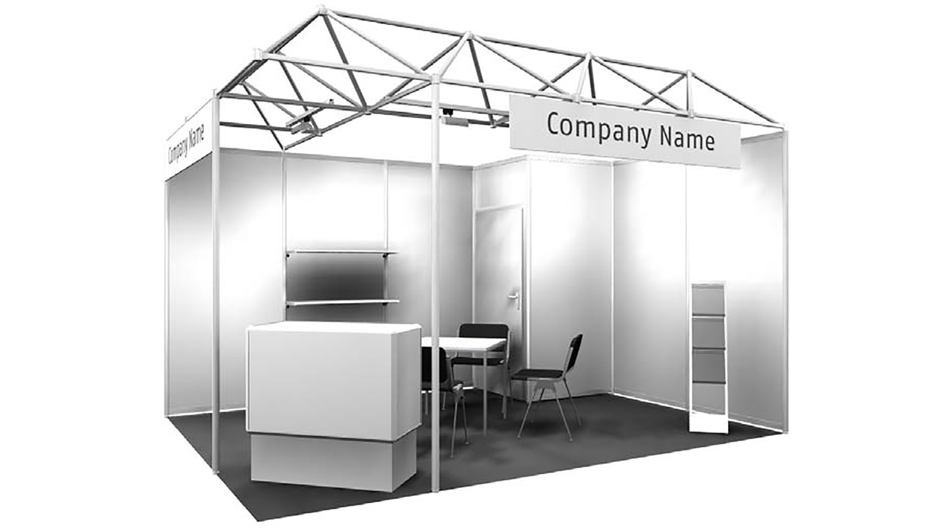 Comfort rental booth package