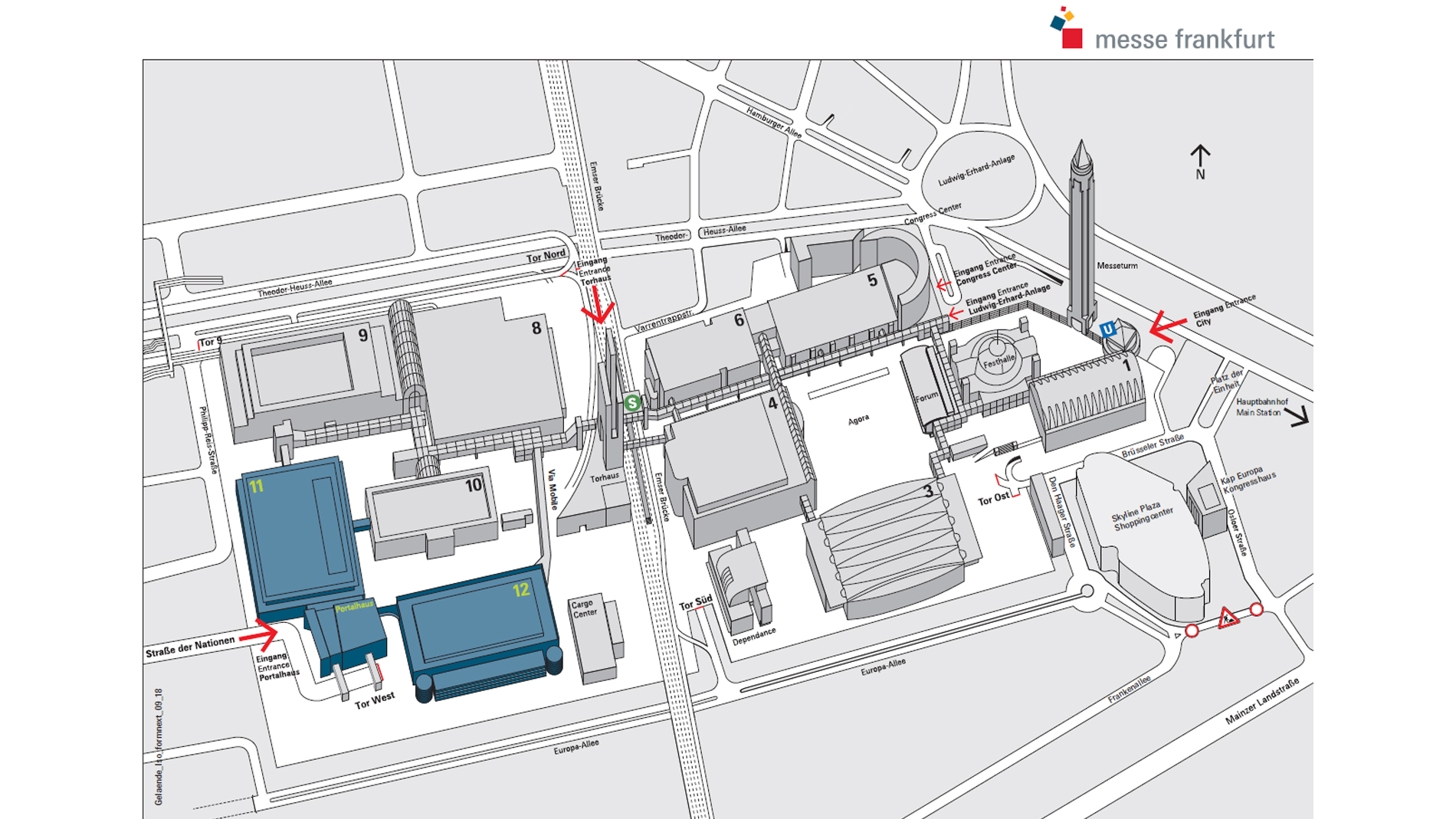 Gelaendeplan Messe Frankfurt