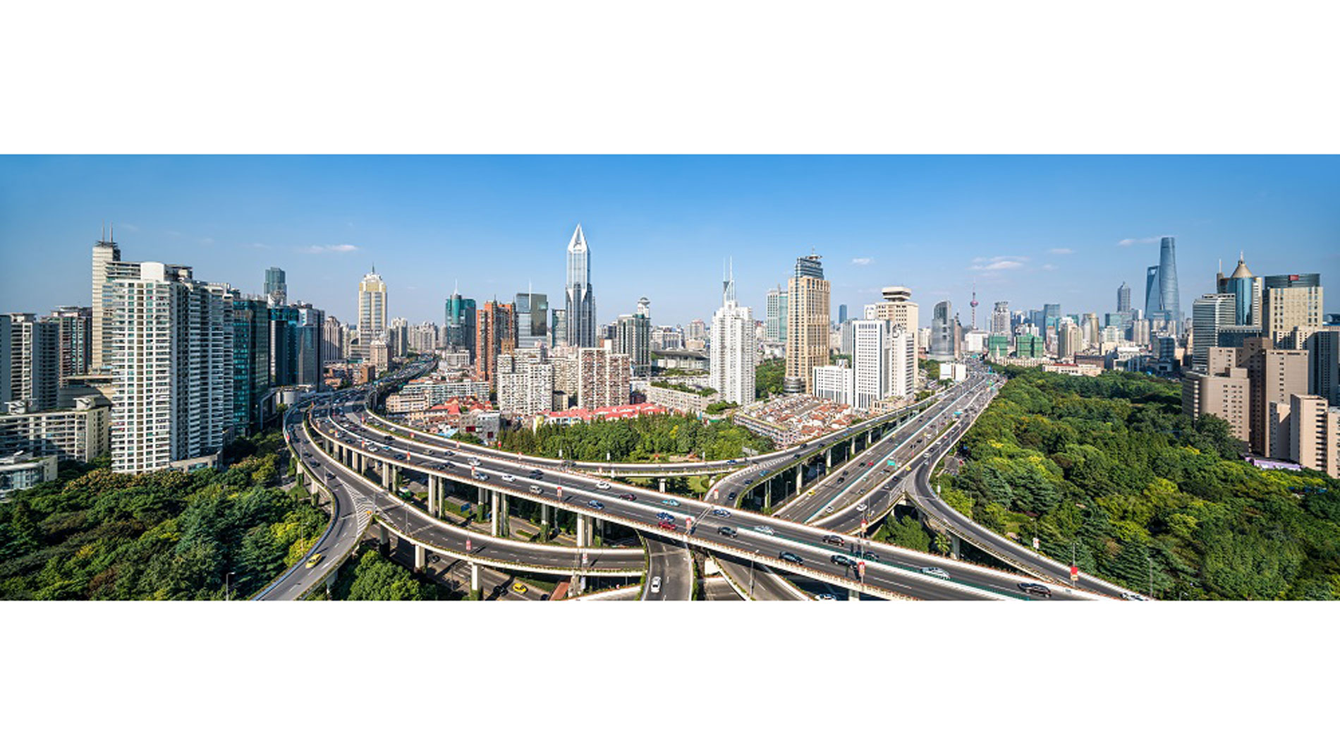 Shanghai skyline Panorama, Volksrepublik China