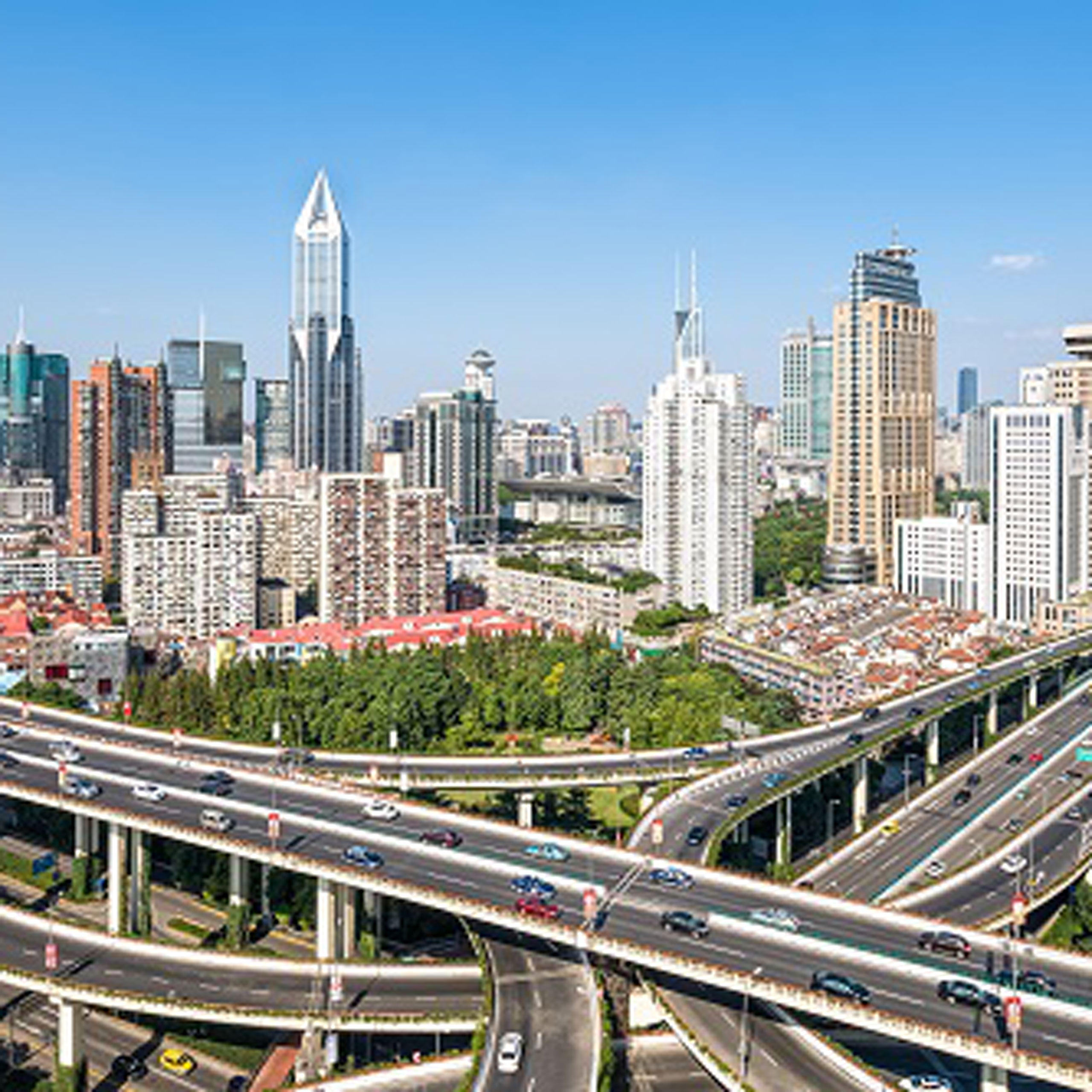 Shanghai skyline Panorama, Volksrepublik China