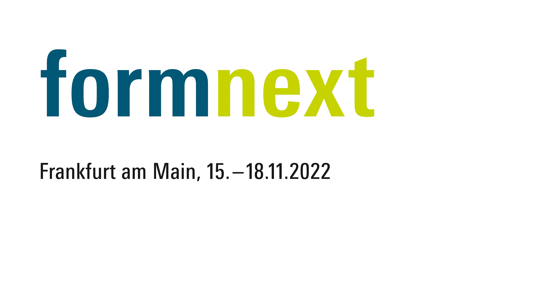 Formnext Logos Kurzversion mit Ort und Datum, deutsch