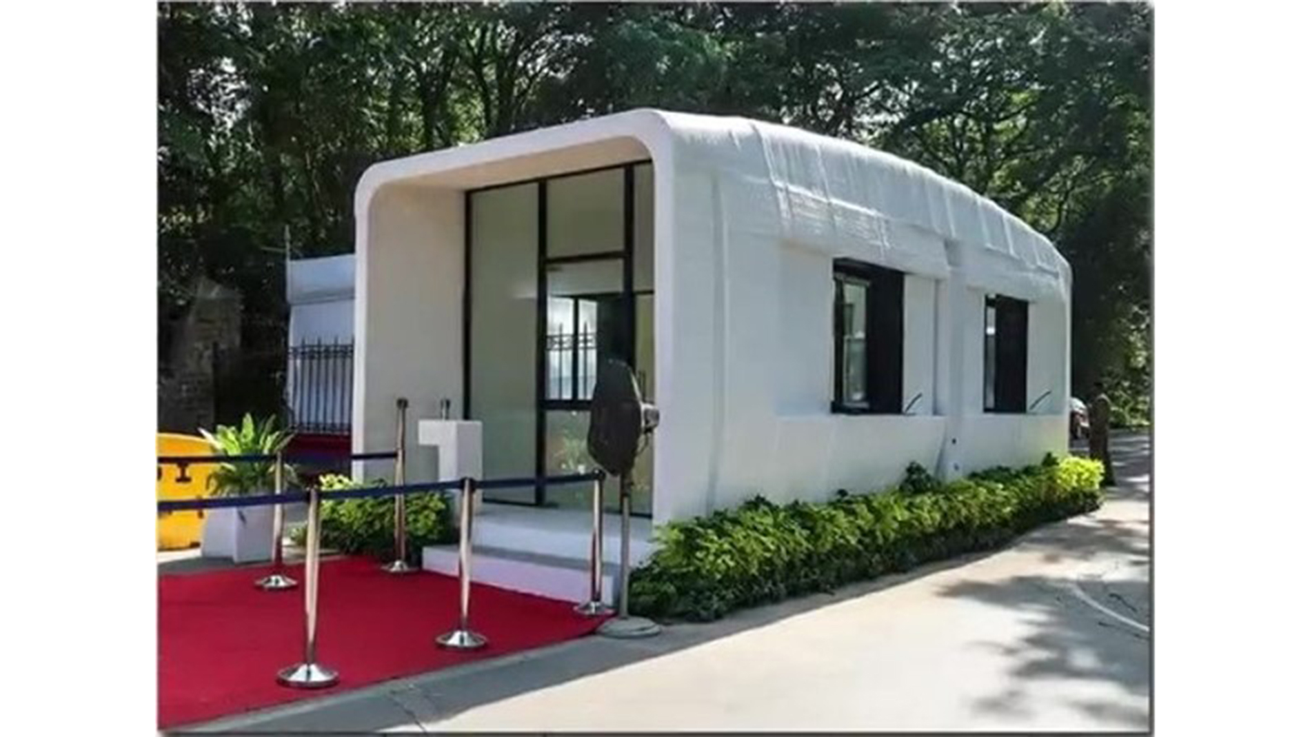 India’s first 3D Printed Security Pavilion, Image Courtesy: Godrej Construction