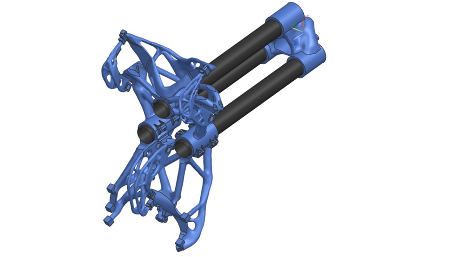 Auch bei 3D-gedruckten Robotergreifern lässt sich durch das topologieoptimierte Design deutlich Gewicht einsparen, was am Ende die Roboter effizienter machen kann. Bild: Siemens