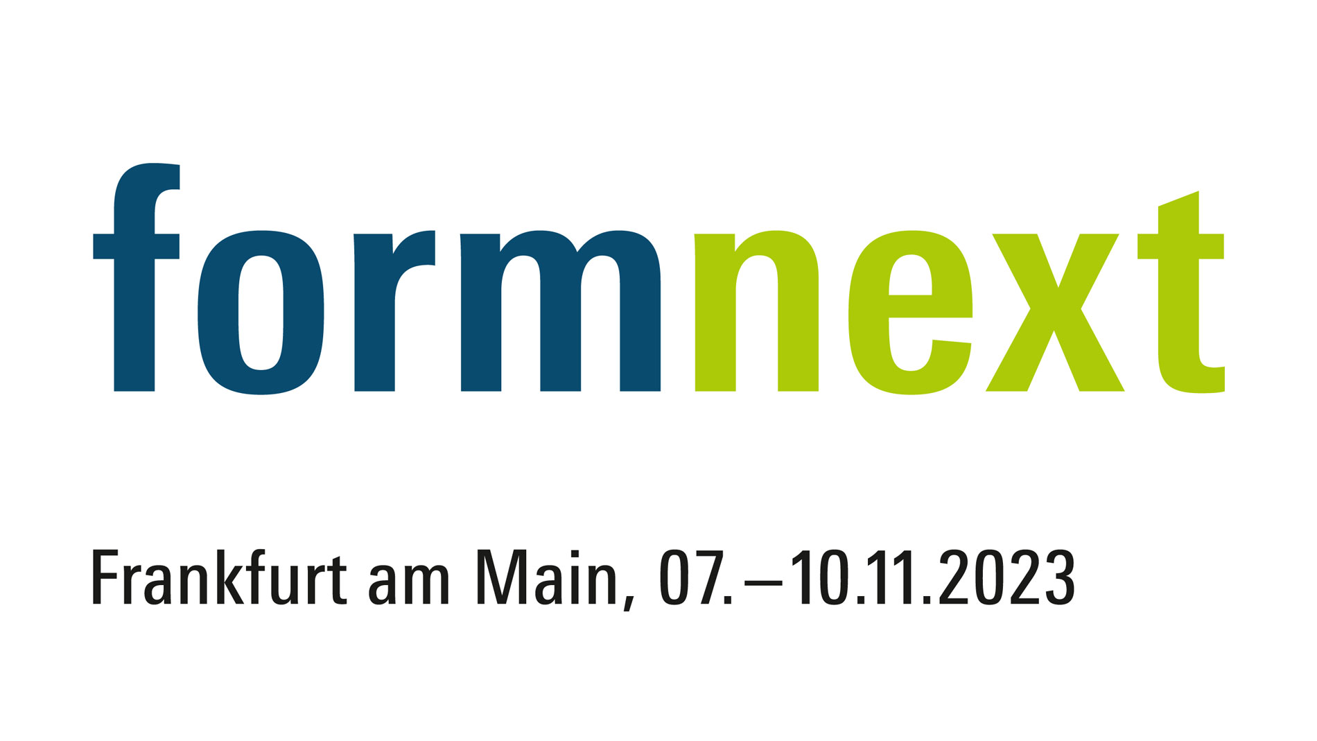 Formnext Logos Kurzversion mit Ort und Datum, deutsch