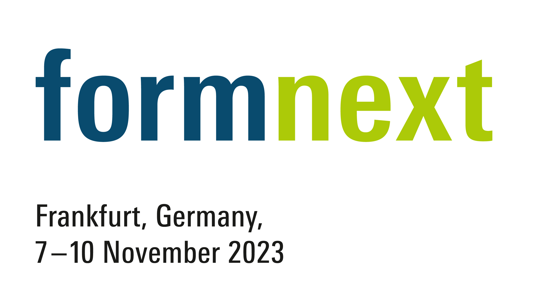 Formnext logo package place and date, English