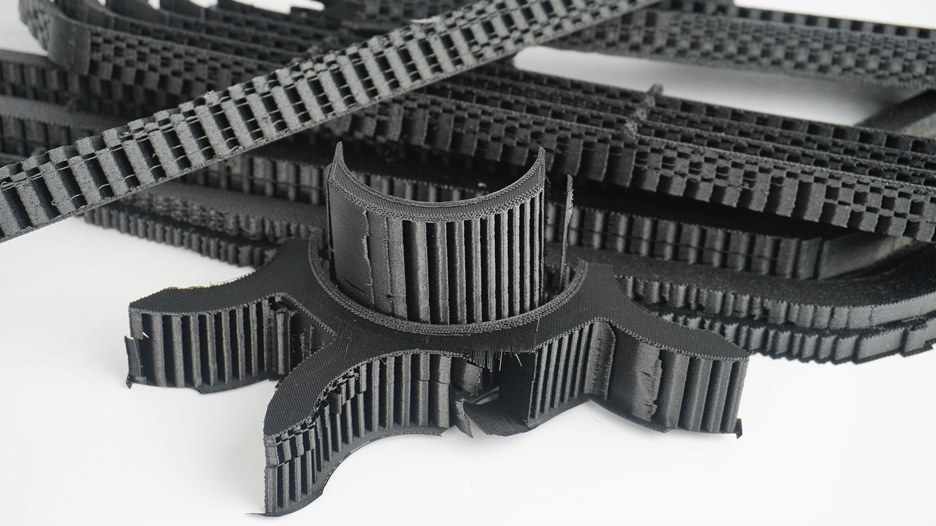 New filaments are created from support structures, rejects or misprints. Image: Fiberthree.