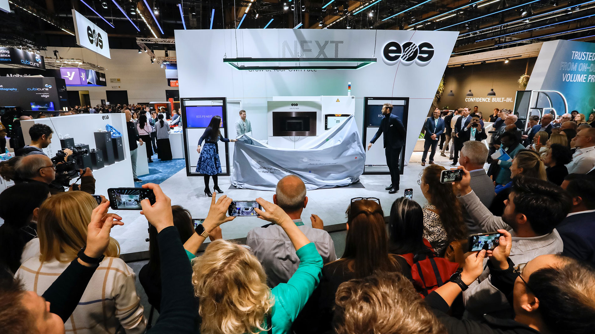 The launch of EOS P3 NEXT was no less busy. Picture: Mesago Marc Jacquemin