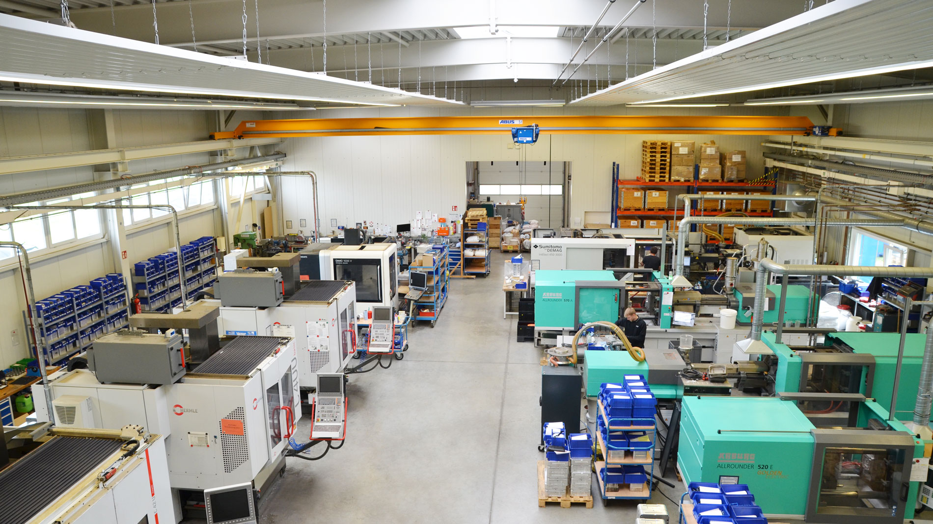 Cirp 's Rapid Tooling workshop with machinery - consisting of injection molding machines and CNC machining centers. Image: cirp