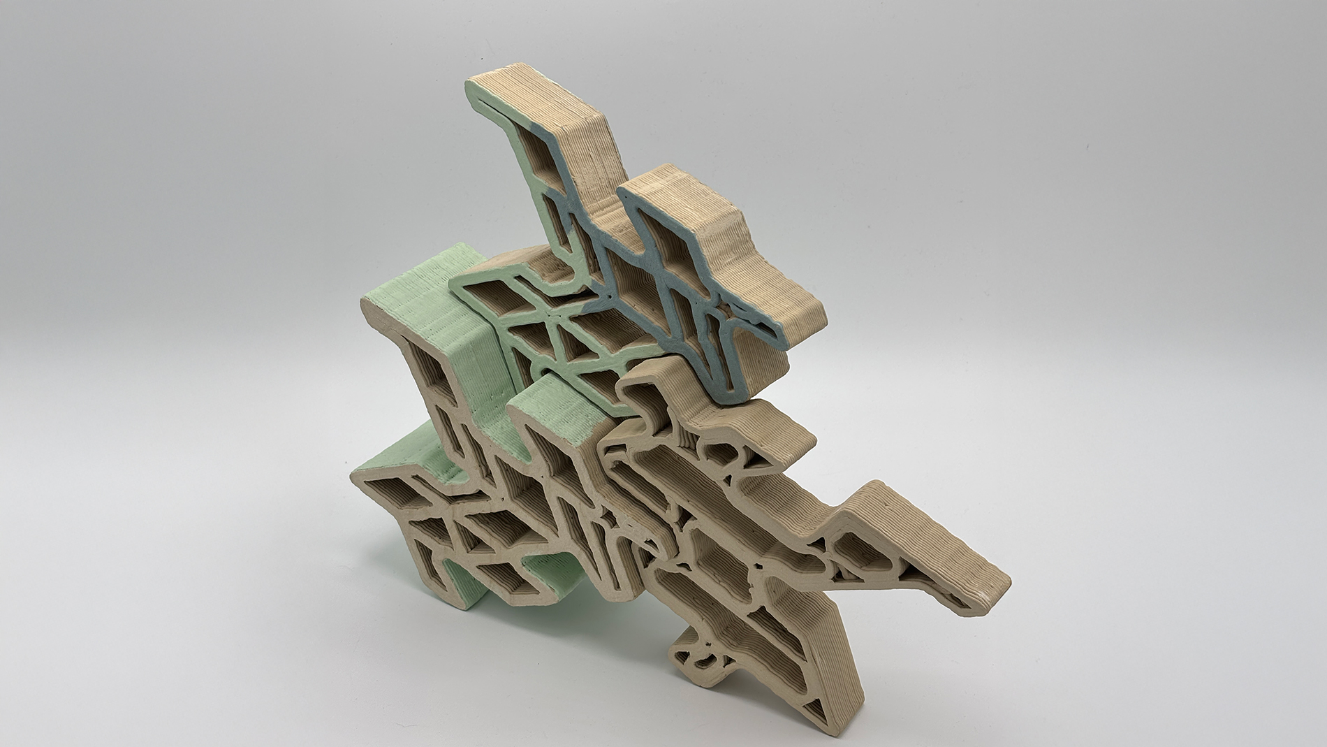 This research investigates ceramic 3D printing as a means of redefining the brick within contemporary masonry. Image: Jan Contala