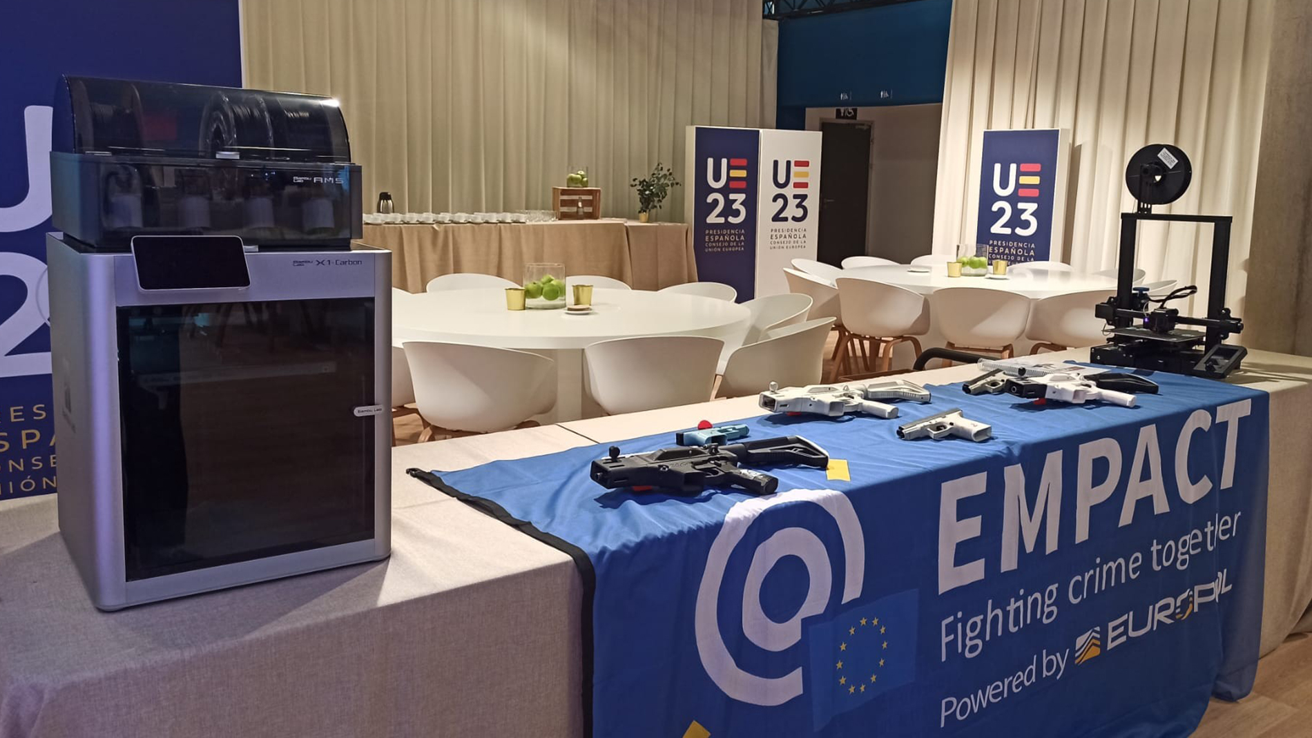 The 3D-printed weapons were legally produced by the Guardia Civil for the purpose of studying the feasibility of their threat, including test firings and other evaluations. Image: Guardia Civil