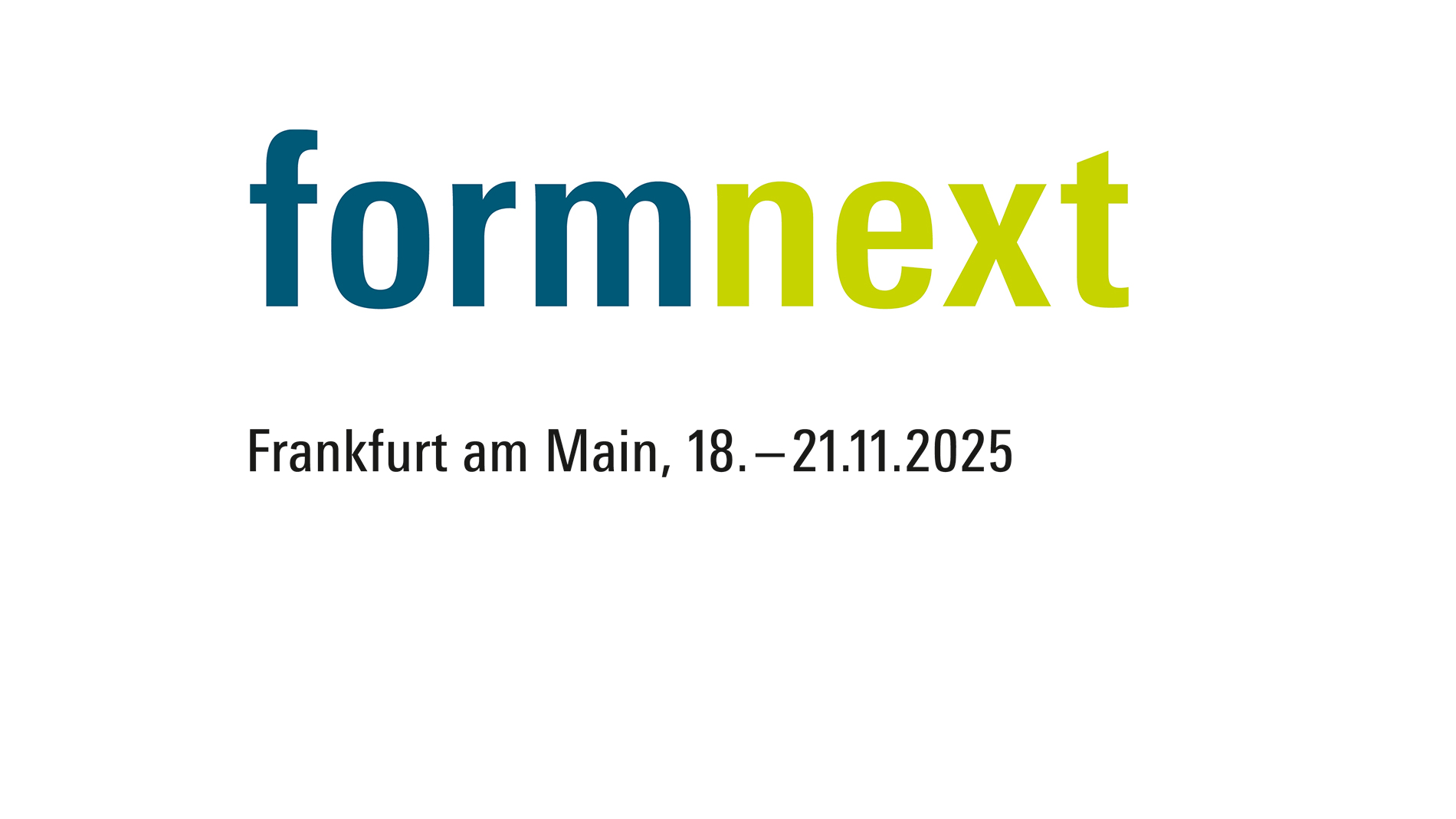 Formnext Logos Kurzversion mit Ort und Datum, deutsch