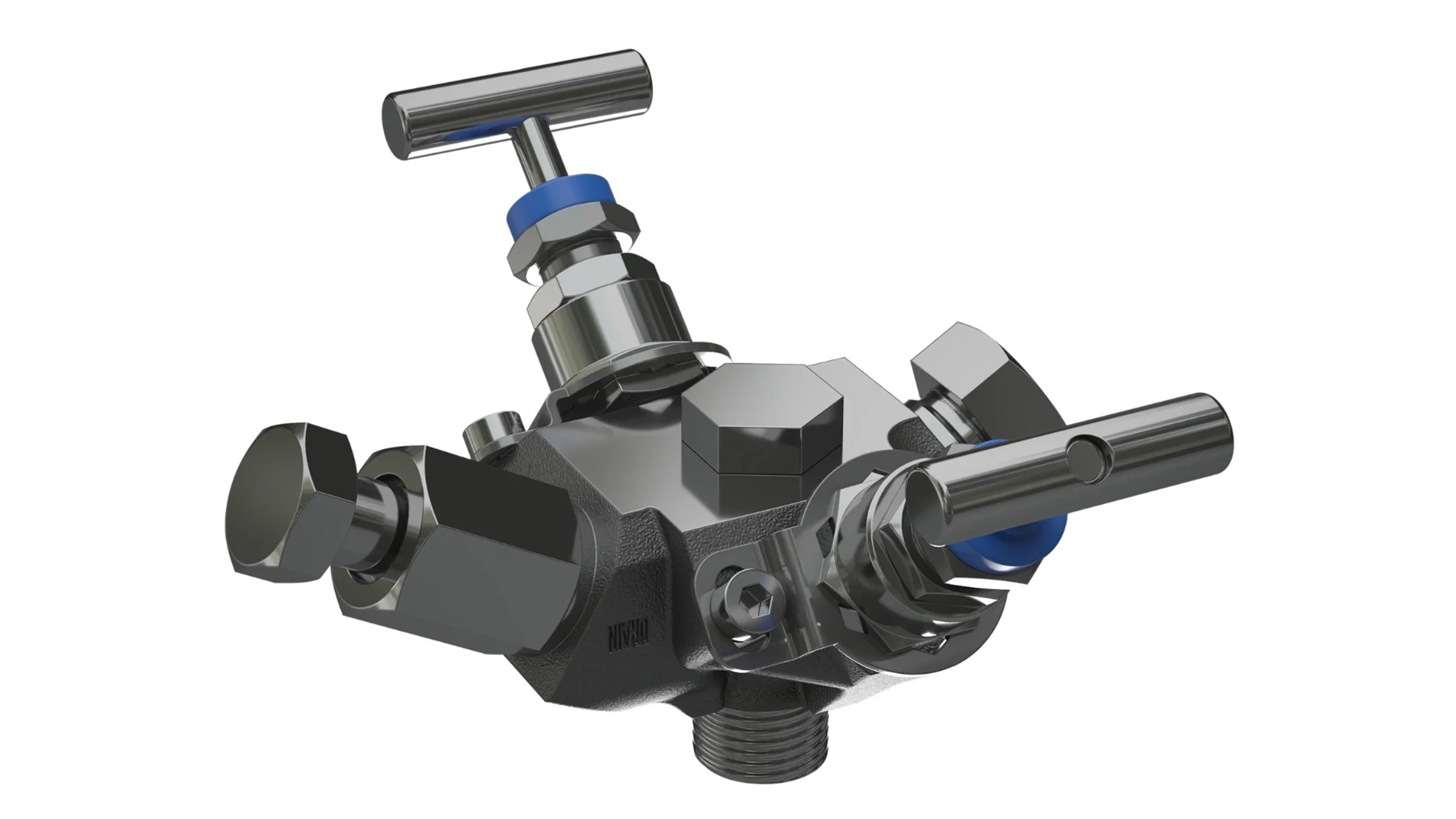 Valland’s PVT Valve routes four independent internal channels through 35 millimeters of super duplex F55 stainless steel. Courtesy: EOS