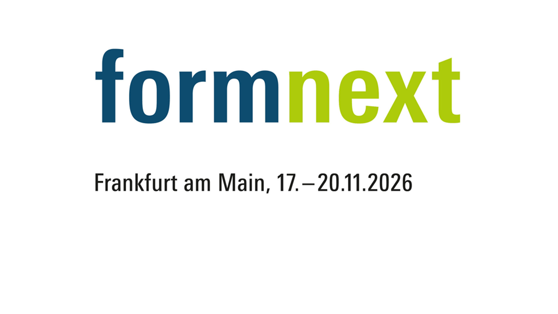 Formnext Logos Kurzversion mit Ort und Datum, deutsch